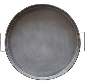 Plateau de service en métal galvanisé rond créatif simple avec poignées pour la cuisine, la maison et le mariage - Product Image 3