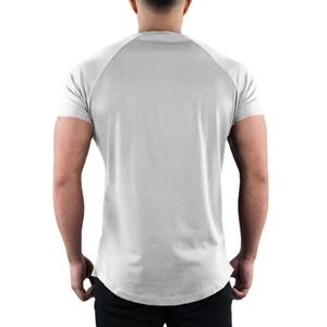 Camiseta deportiva de verano para hombre, cuello redondo, manga corta, algodón, ajustada, culturismo, camisetas de entrenamiento - Product Image 4
