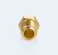 Unión reductora de abocardado SAE de 5/8 x 1/4 pulgadas, de latón forjado C360, con rosca de seguridad, conector recto UNF 7/8-14 7/16-20 para HVAC
