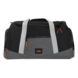 Valigia sportiva e da viaggio Wallis 35L semi-impermeabile nera e grigia - Product Image 1
