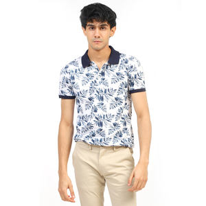 Chemises décontractées pour hommes en polyester/coton respirant, motif uni, logo brodé, poche avant, manches courtes, tissu jersey - Product Image 5