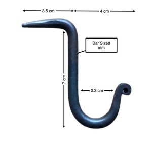 Soporte de gancho en S de acero inoxidable de alta calidad de Metal con material de hierro resistente al óxido, gancho de Metal para colgar en la pared, gancho Premium - Product Image 4