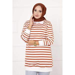 Sudadera con capucha y sudadera a rayas para mujer Diseño de azulejos cómodo y elegante - Product Image 3