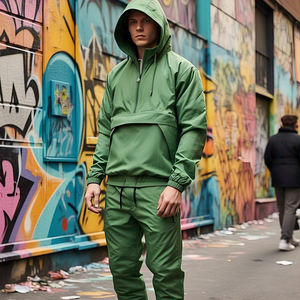 100% Nylon extérieur pluie coupe-vent survêtement hommes Jogging vert coupe-vent survêtements hommes imperméable pluie costume hommes - Product Image 4