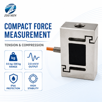 Capteur de force miniature de type S (tension/compression) de 0,5 kg à 200 kg, précision de 0,05 %, pour pressage automatisé et protection contre les surcharges