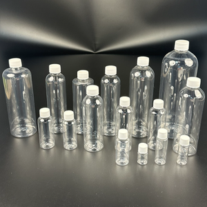 Botella Vacía Transparente de PET Cuadrada de 5ml 10ml 15ml 20ml 30ml con Tapas Blancas - Product Image 1