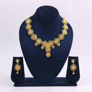 Conjunto de collares chapados en oro con tinte, joyería tradicional, proveedor de joyería de moda personalizada, cobre y latón, chapado en oro laminado - Product Image 2