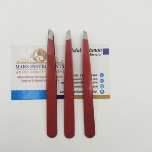 Pince à sourcils coudée professionnelle en acier inoxydable de haute qualité Logo personnalisé durable pour les cils cils - Product Image 3