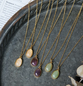 Wholesale <b>Boho</b> Vintage Gold Plated Mix Pendant <b>Necklace</b> Pear Charm for Party Uneven Style Fine Pendants For Charms - Product Image 1