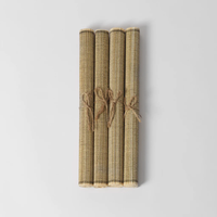 Sets de table et sous-plats en bambou faits à la main, résistants à la chaleur, écologiques et personnalisables pour la maison et la restauration