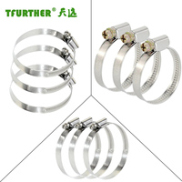 Collier de serrage robuste à couple élevé de type allemand en acier inoxydable pour tuyaux, joint le plus efficace, système métrique TFURTHER W4