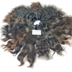 Extensions de cheveux humains indiens Remy 100% vierges, cuticules alignées, noirs, ondulations profondes lâches, ondulations naturelles, lots pour jeunes vendeurs, vente en gros - Product Image 2