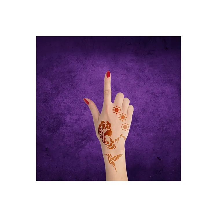 women fashion Henna Tattoo Stencil Amazon Hot Sale Reusable Self Adhesive Glitter Tattoo Stencils