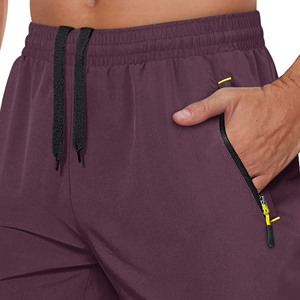 Ceinture élastique en polyester respirant pour hommes, logo personnalisé, double couche d'entrejambe de 5 pouces, short en maille personnalisé avec poches - Product Image 2