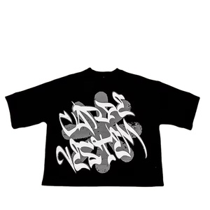 T-shirt unisexe personnalisé 100 % coton, impression DTG, ourlet brut, coupe ample et épaisse, effet délavé à l'acide - Product Image 1