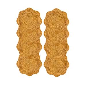 Tendance du moment : Set de table rond en rotin tressé à bord festonné - Product Image 3