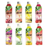 Boisson à l'aloe vera 100% pure en vrac, marque privée, bouteille PET 500ml, faible teneur en sucre, saveur fruits tropicaux, échantillon gratuit, qualité export