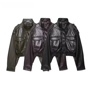 เสื้อแจ็คเก็ต PU แฟชั่นใหม่ฤดูหนาวปี 2025 แขนยาว มีฮู้ด สไตล์ลำลองสำหรับผู้หญิง เสื้อคลุมโพลีเอสเตอร์แบบมีซิป น้ำหนักปานกลาง - Product Image 6