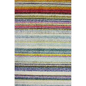 Multicolour Striped Viscose Flat Weave <b>Rug</b> Classic Hallway Runner for Bedroom - Product Image 2