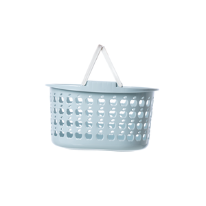 3205 PP Oval Storage <b>Basket</b> <b>with</b> Dual <b>Handles</b> and Apple-Shaped Holes, Durable Multipurpose <b>Plastic</b> Organizer - Product Image 2