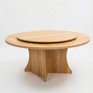 ชุดโต๊ะอาหารไม้จริงทันสมัย พร้อมถาดหมุนกันน้ำ เป็นมิตรกับสิ่งแวดล้อม แข็งแรง ทนทาน สำหรับ 6-11 ที่นั่ง เหมาะสำหรับบ้านและโรงแรม - Product Image 4