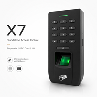 Système de contrôle d'accès biométrique autonome avec empreinte digitale, carte RFID, code PIN et export USB