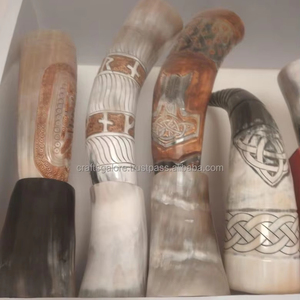 Colecciones de Cuernos para Beber de la India, Jarras de Cerveza Auténticas al por Mayor, Cuernos Vikingos Orgánicos Pulidos y Grabados - Product Image 1