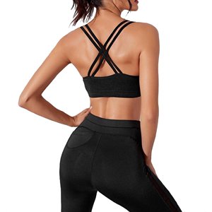 2024 été haute qualité femmes Leggings courts Logo personnalisé impression respirant vêtements de sport haute Stretch marque privée Yoga ensemble - Product Image 2
