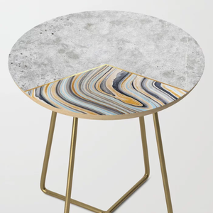 Metal Stand Various Design Antique <b>Wooden</b> with Enamel Printed Dining Room Furniture Round Dining Table - Product Image 6