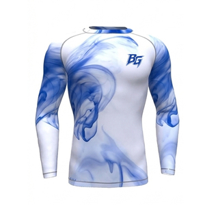 Ropa Deportiva de Primera Calidad con Logotipo Personalizado, Rashguards de MMA Transpirables de Secado Rápido, Elásticos, de Manga Larga, Spandex/Poliéster, BATTLE GEAR - Product Image 1