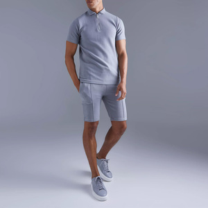 2024 MESS SPORTS Men's <b>Twin</b> <b>Set</b> / Two-Piece Slim Fit Breathable Lightweight Polyester/Cotton Summer Tracksuit Customizable - Product Image 4