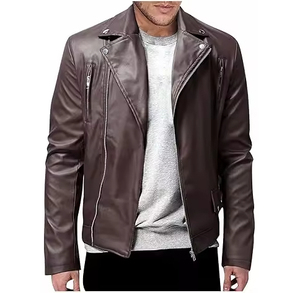 Blouson de moto en cuir vintage respirant et tendance pour homme 2026 – Protection optimale - Product Image 2