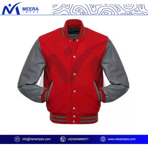 Veste d'université en toile personnalisée de la meilleure qualité du fournisseur pour hommes Veste de baseball coupe-vent confortable avec impression de logo - Product Image 2