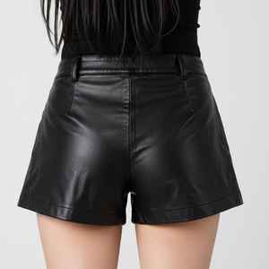 กางเกงขาสั้นผู้หญิงแบบผูกเชือกลายจุดผ้าวิสคอส/โพลีเอสเตอร์เอวกลางระบายอากาศลำลองซักเบาสไตล์ฤดูร้อน - Product Image 3