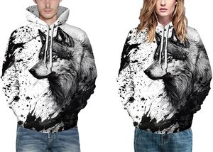 Sudadera con capucha de algodón 100%, diseño forrado de tejido de punto antiarrugas sostenible con bolsillo de traje de impresión de soplo fresco - Product Image 2
