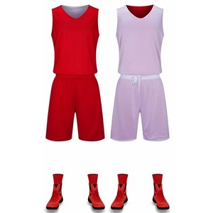 Ensemble d'uniformes de basketball durables pour les équipes scolaires et les clubs, légers, respirants, 100% polyester, sans manches, logo personnalisé, maillot - Product Image 5