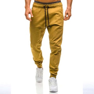Pantalón de lona ligero para hombre con cintura elástica Servicio profesional OEM Alta calidad Transpirable Secado rápido - Product Image 1