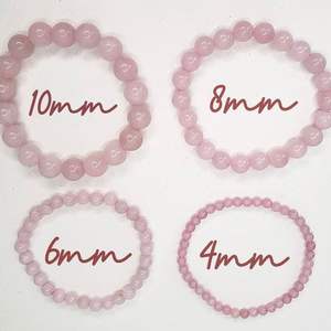 Pulsera de cuentas de cuarzo rosa, 8mm, pulseras de piedras preciosas rosas naturales para la manifestación, pulsera de cristal genuino para el amor - Product Image 4