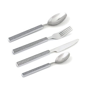 Ensemble de couverts 4 pièces écologiques et de haute qualité avec de élégantes poignées plaquées or conçues pour les repas dans l'élégance américaine - Product Image 5