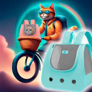 Zaino Traspirante in Rete per Gatti, Portatile per Trasporto e Viaggi - Product Image 1