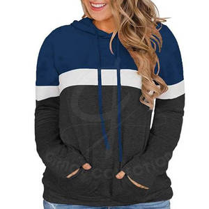 Coupe régulière ample décontracté 100% coton sweats à capuche pour femmes sweats à capuche de couleur unie avec marque privée pour femmes - Product Image 1