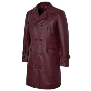 Abrigo de Cuero para Hombre 2026, Estilo Largo y Duradero, Ajuste Cómodo, Ideal para Conjuntos de Invierno, Moda Formal - Product Image 1