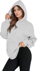 Custom <b>Womens</b> Hoodies Wholesale <b>Long</b> Sleeve Pullover Sweatshirt OEM Fleece <b>Hoodie</b> with Logo Printing Direct Factory - Product Image 4
