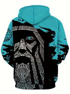 Nouveau design, sweat à capuche grande taille avec impression graphique aigle de style gothique pour hommes, vente en gros de sweatshirts à capuche et sweatshirts respirants - Product Image 3