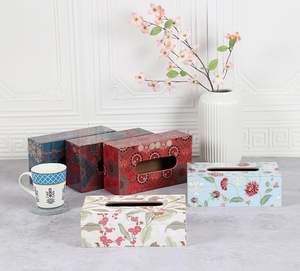Premium Quality MDF <b>Floral</b> Design Tissue <b>Box</b> Elegant Home Decor Accessory - Product Image 5