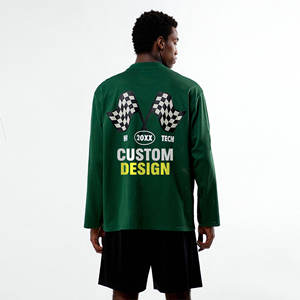 Jersey de manga larga con cuello en V de algodón y letras Jacquard para hombre, suéter de fútbol estampado transpirable y camiseta de fútbol, Jersey de punto - Product Image 1