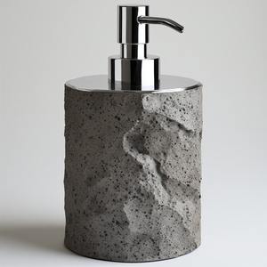 Distributeur de savon de comptoir moderne en métal durable, design écologique personnalisable pour salles de bain de luxe à domicile et à l'hôtel - Product Image 1