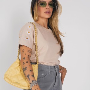 เสื้อยืดผ้าฝ้าย100% เทอร์รี่คอกลมทรงไฮสตรีทพร้อมโลโก้แบบกำหนดเองทรงพอดีตัวปกติใส่สบายทรงปกติ - Product Image 6