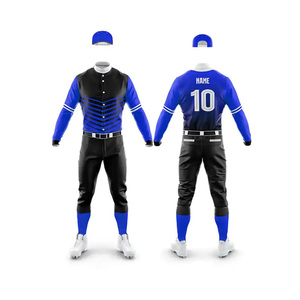 Camisetas de béisbol con logotipo bordado por sublimación de uniforme de béisbol personalizado de alta calidad - Product Image 4