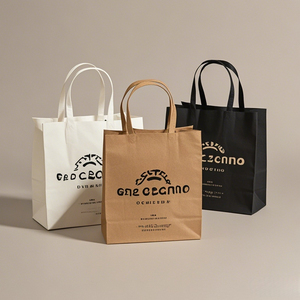 Custom Logo High End Classic Recyclable Kraft <b>Paper</b> Bags with Durable <b>Lamination</b> Reusable for Corporate Gifts - Product Image 3